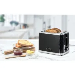 Smith & Nobel 2 Slice Ripple Toaster With Chrome Trim IA4413