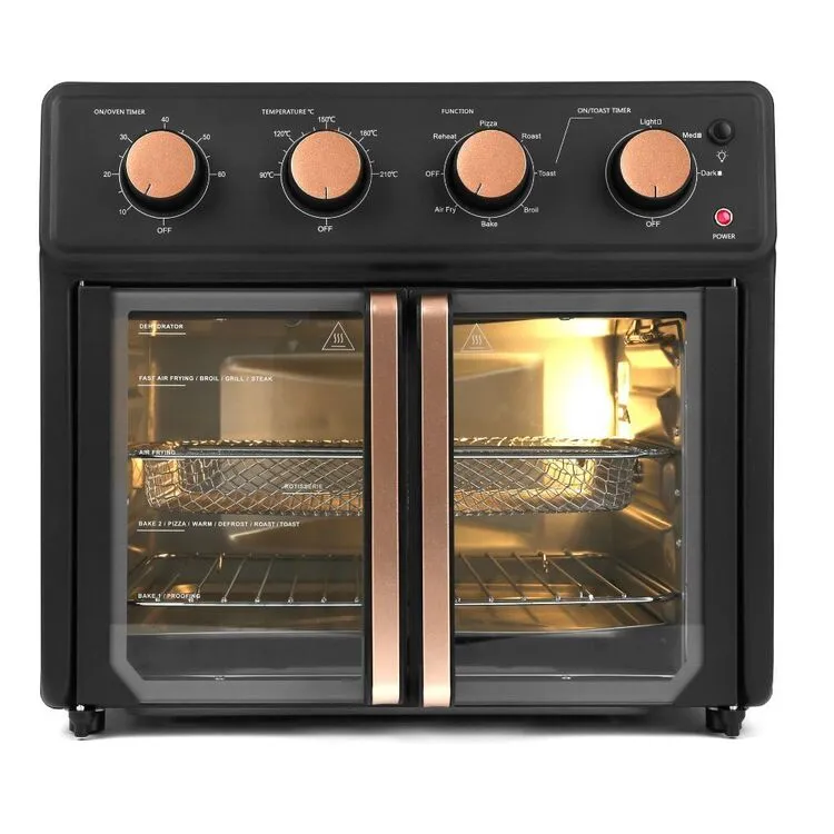 Smith & Nobel Air Fryer French Door Rose Gold & Black SNAF250RGB - Image 4