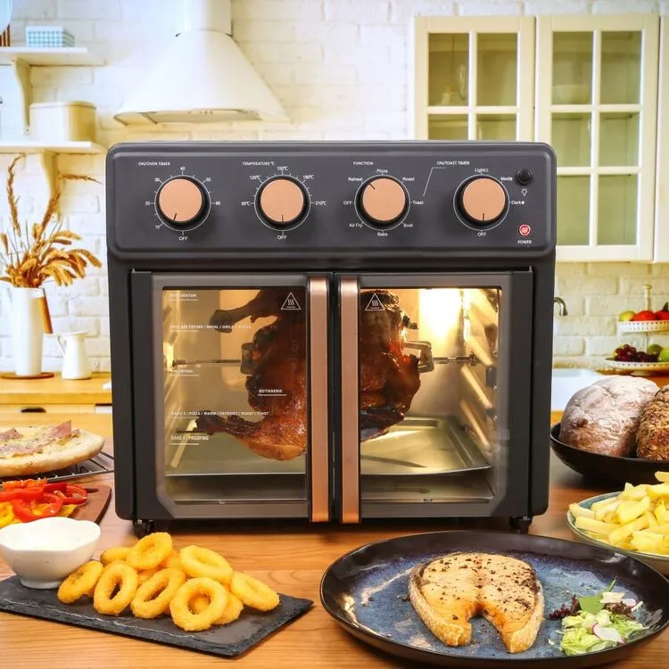 Smith & Nobel Air Fryer French Door Rose Gold & Black SNAF250RGB - Image 2