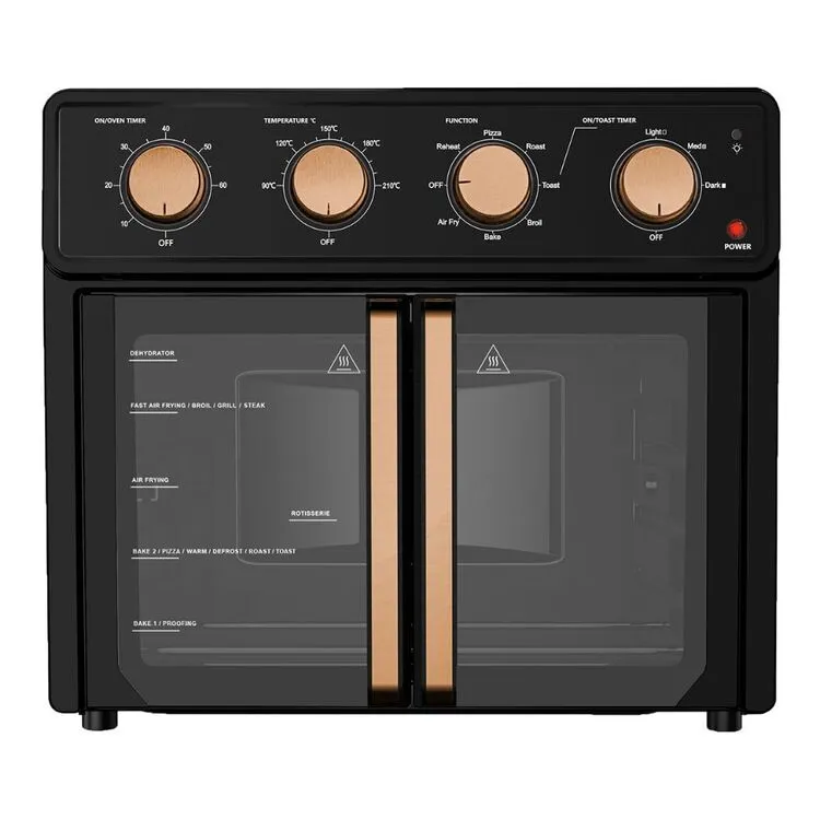 Smith & Nobel Air Fryer French Door Rose Gold & Black SNAF250RGB - Image 7