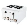 Smith & Nobel 4 Slice Toaster White And Rose Gold