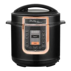 Healthy Choice 6L Pressure Cooker Black With Rose Gold