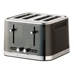 Russell Hobbs Geo Steel Toaster 4 Slice Black