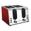 Smith & Nobel Stainless Steel 4 Slice Toaster Red