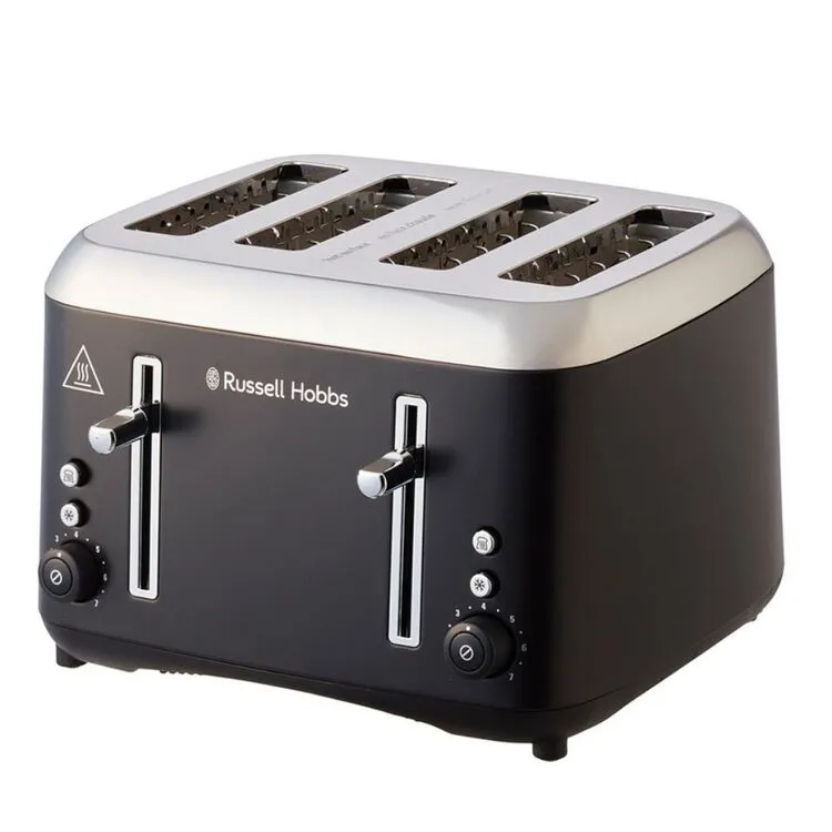 Russell Hobbs Addison Black 4 Slice Toaster